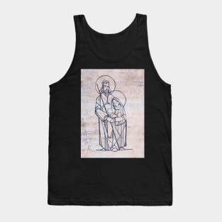 Hand drawn illustration of the sacred family Tank Top